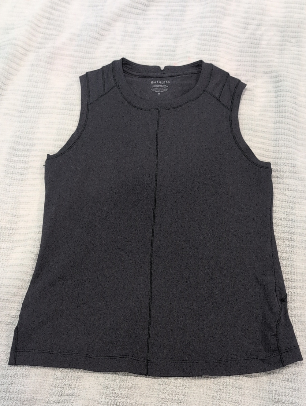 Athleta Black Crewneck Athletic Tank